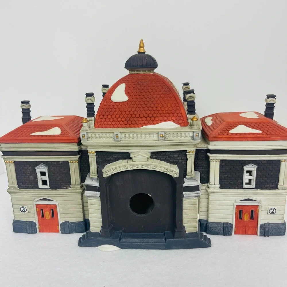 Victoria Station Christmas Village Building Ceramic Lighted Train Station Decor